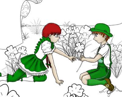 St. Patrick's Day Boy and Girl