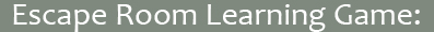 Escape Room Learning Game